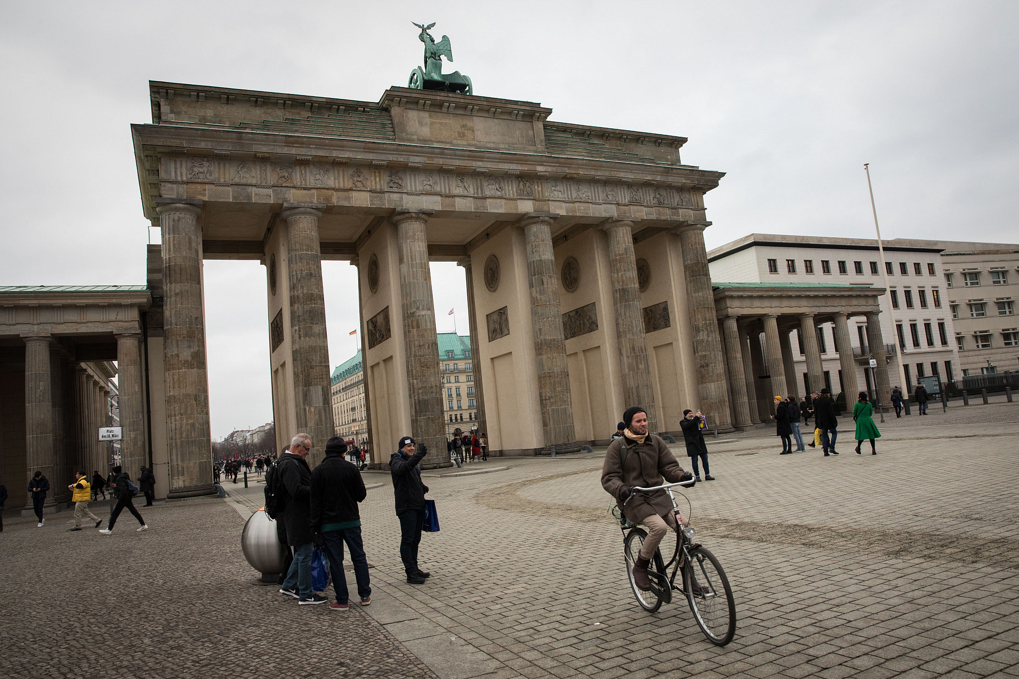 The Brandenburg Gate in Berlin, Germany, February 3, 2019. (Nati Shohat/Flash90)