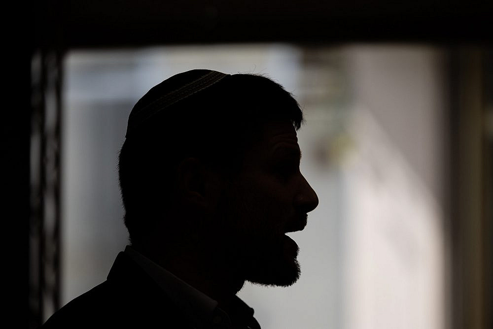 Head of the Religious Zionist Party Bezalel Smotrich holds a press conference at the Knesset, Jerusalem, March 2, 2022. (Yonatan Sindel/Flash90)