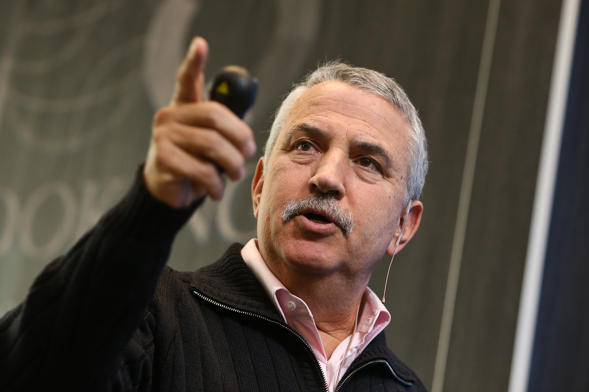 Thomas Friedman, New York Times columnist, speaking at Brookings about his new book, "Thank You For Being Late: An Optimist’s Guide to Thriving in the Age of Accelerations," December 15, 2016. (Brookings Institution/CC BY-NC-ND 2.0)
