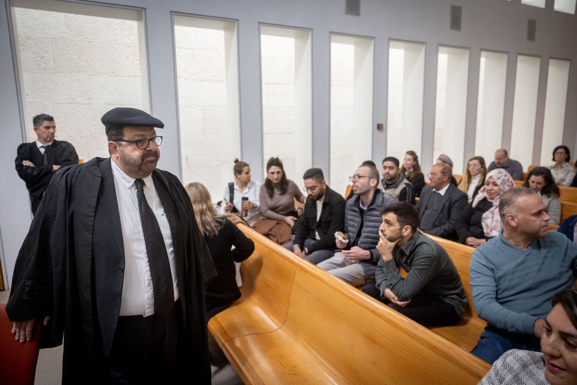 A hearing in the Supreme Court in Jerusalem on a number of petitions related to the Citizenship Law, December 1, 2022. (Yonatan Sindel/Flash90)
