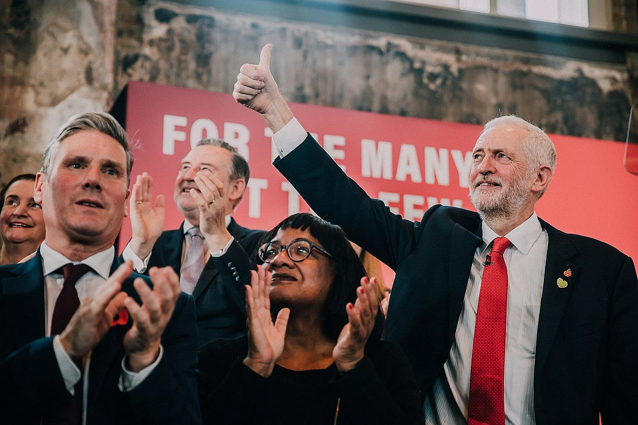 Jeremy Corbyn (right) and Keir Starmer (left) during the launch of Corbyn's 2019 election campaign, October 31, 2019.