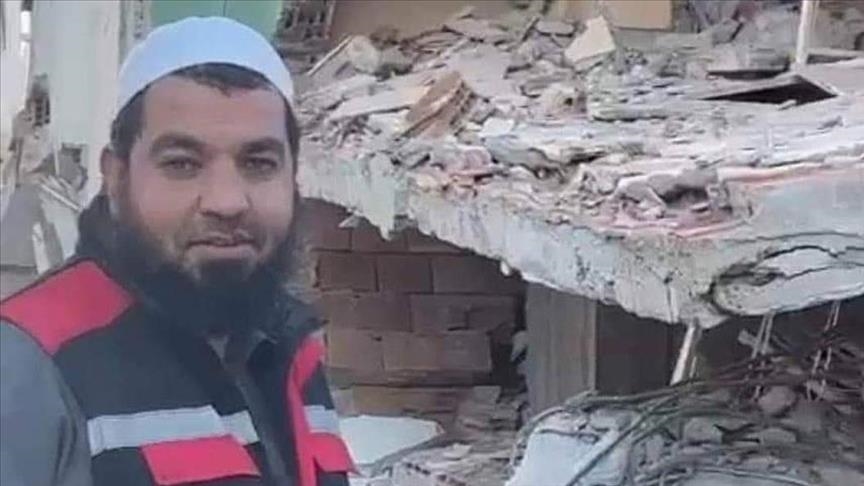 Sameh Aqtesh seen volunteering in Turkey following the earthquakes in the country, just weeks before he was shot dead outside his home. (Courtesy of the Aqtesh family)