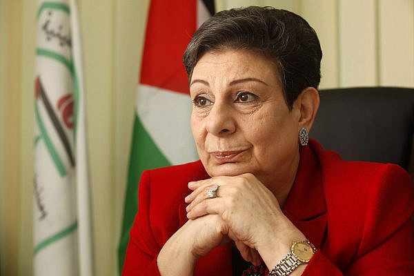 Palestinian politician Hanan Ashrawi, seen in her office in the West Bank city of Ramallah. January 31, 2012. (Miriam Alster/Flash90)