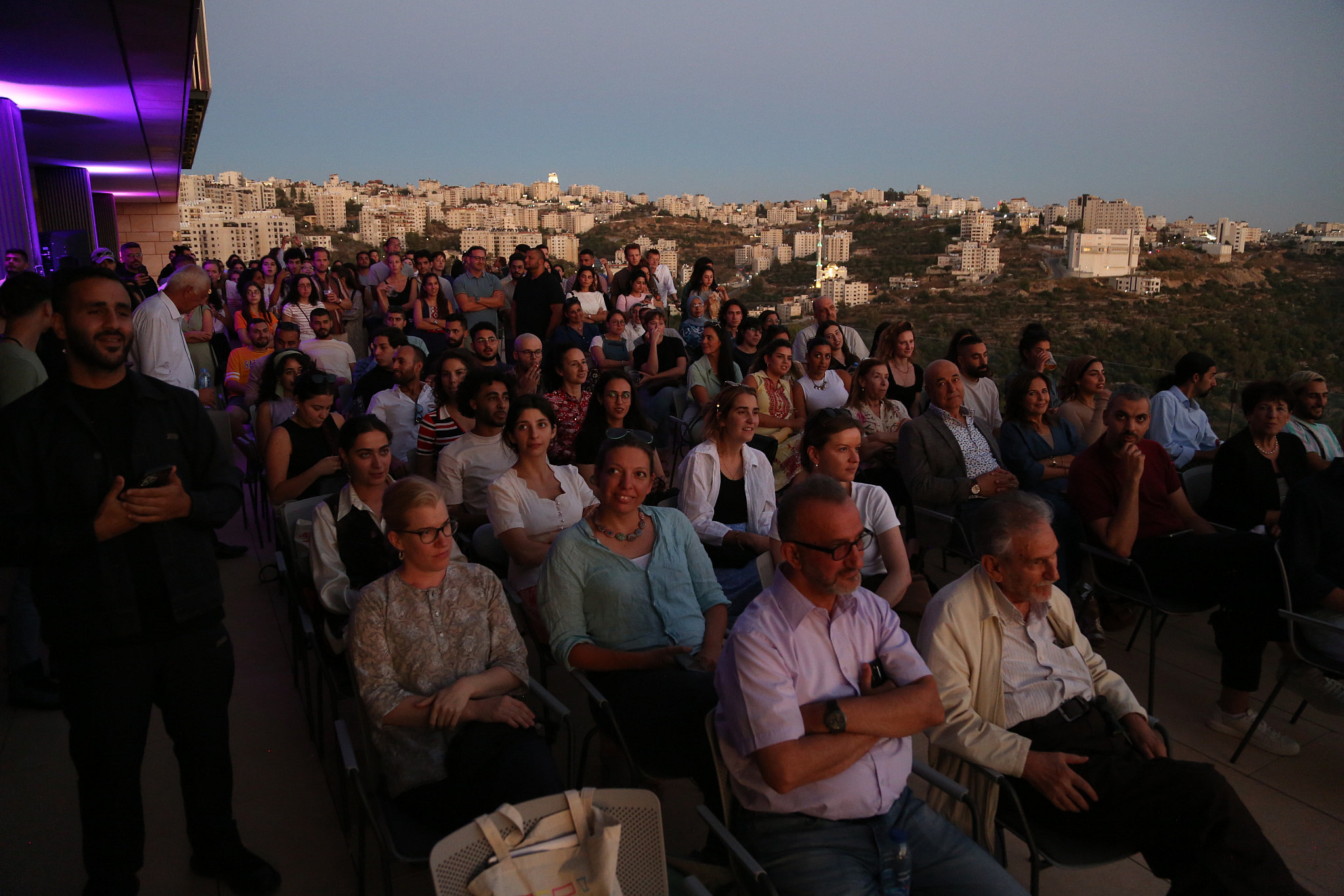 Audience at the launch event of Fikra Magazine at the Qattan Foundation, Ramallah, West Bank, August 2, 2023. (Courtesy of Fikra)