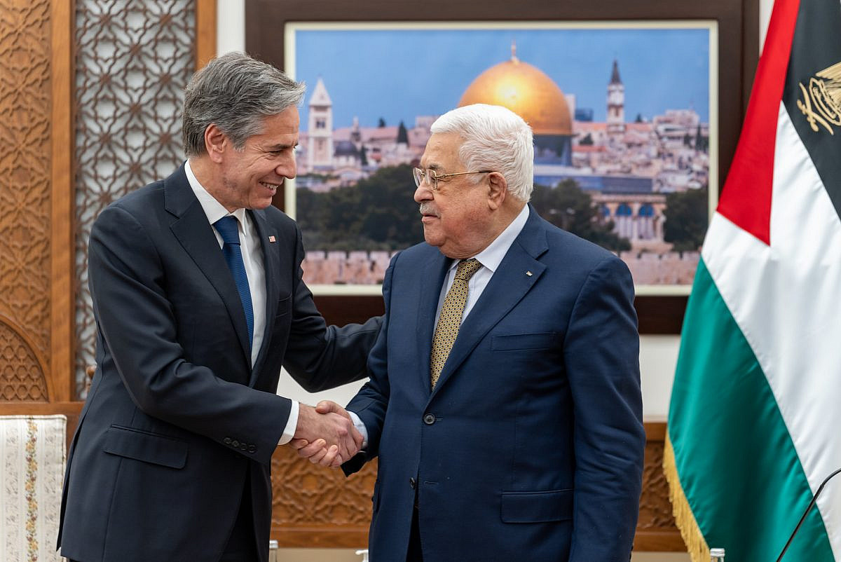U.S. Secretary of State Antony J. Blinken meets with Palestinian Authority President Mahmoud Abbas and Prime Minister Mohammad Shtayyeh in Ramallah, January 31, 2023. (State Department photo by Ron Przysucha/ Public Domain)