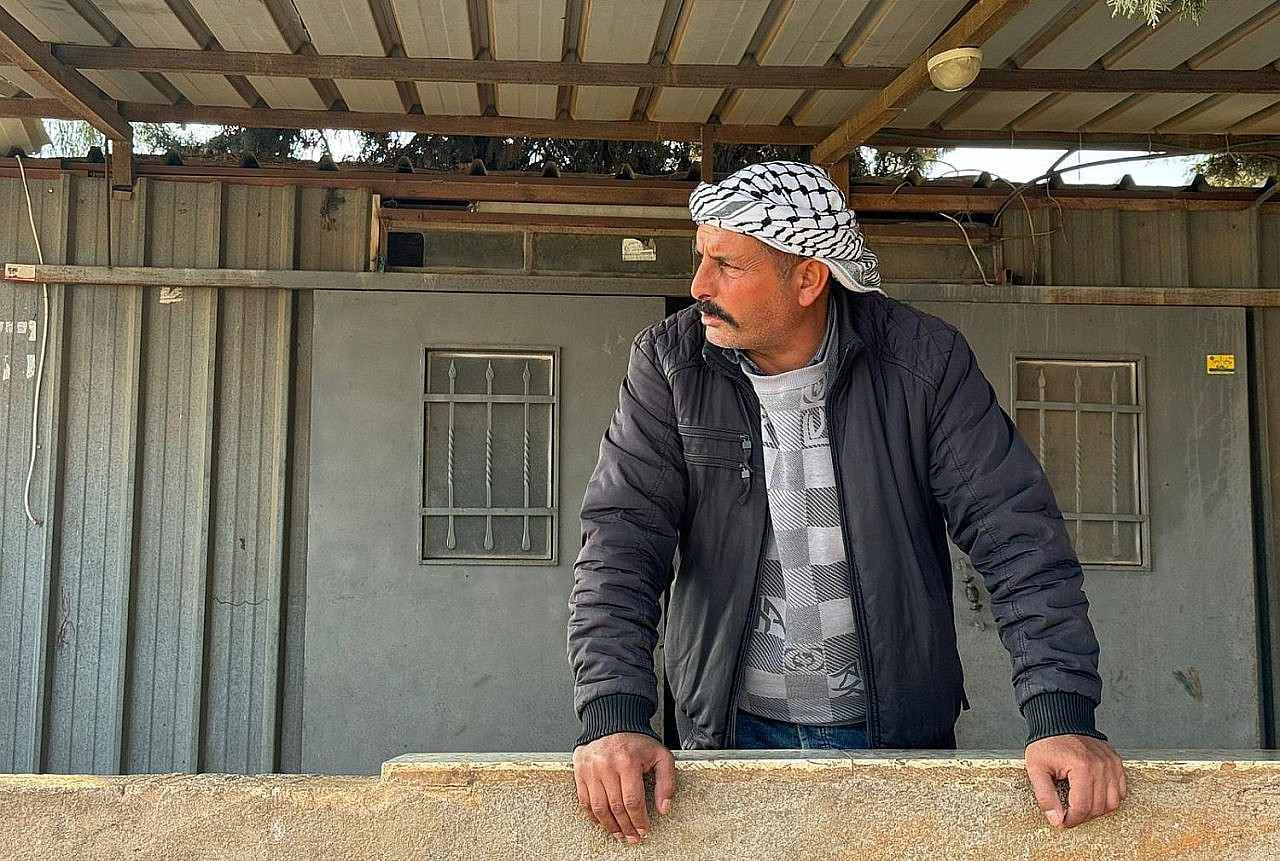 Abd el-Rahman Kaabna, the head of the depopulated village of Wadi al-Siq, south of Ramun, occupied West Bank. (Yuval Abraham)