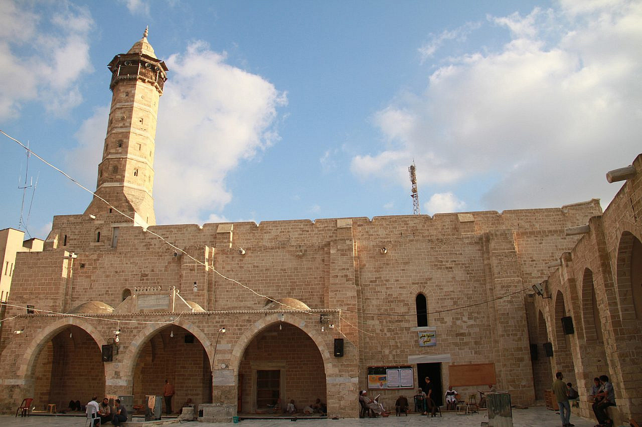 The Great Omari Mosque, the largest and oldest mosque in northern Gaza. (Omar El Qattaa)
