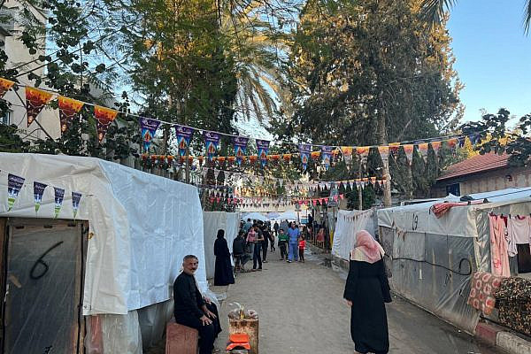 Ramadan decorations at the European Hospital near Khan Younis in the southern Gaza Strip, March 2024. (Ruwaida Kamal Amer)