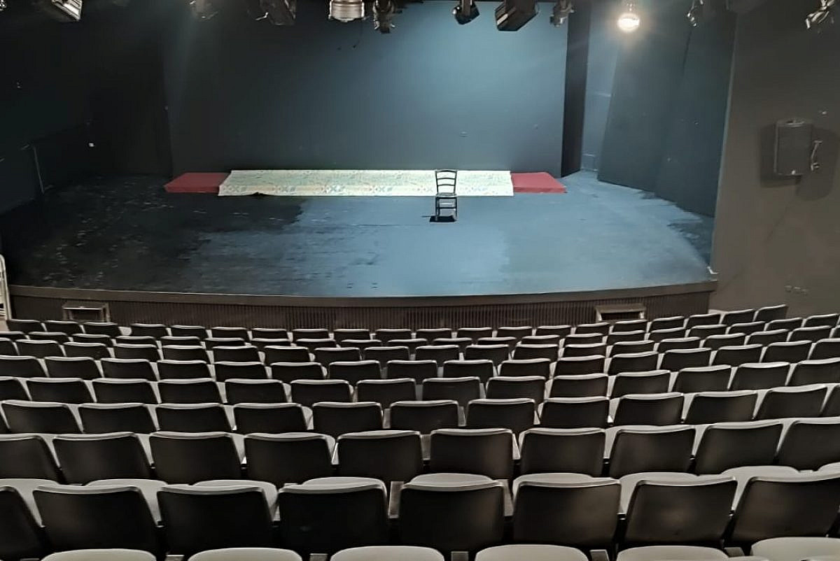 Empty seats in Haifa's Sard Theater. (Courtesy)