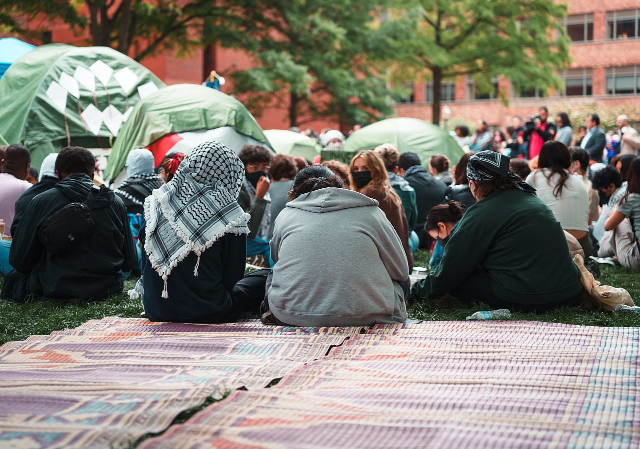 Students camp out in solidarity with Palestine at George Washington University, Washington, DC, United States, April 25, 2024. (Ted Eytan/CC BY-SA 2.0 DEED)