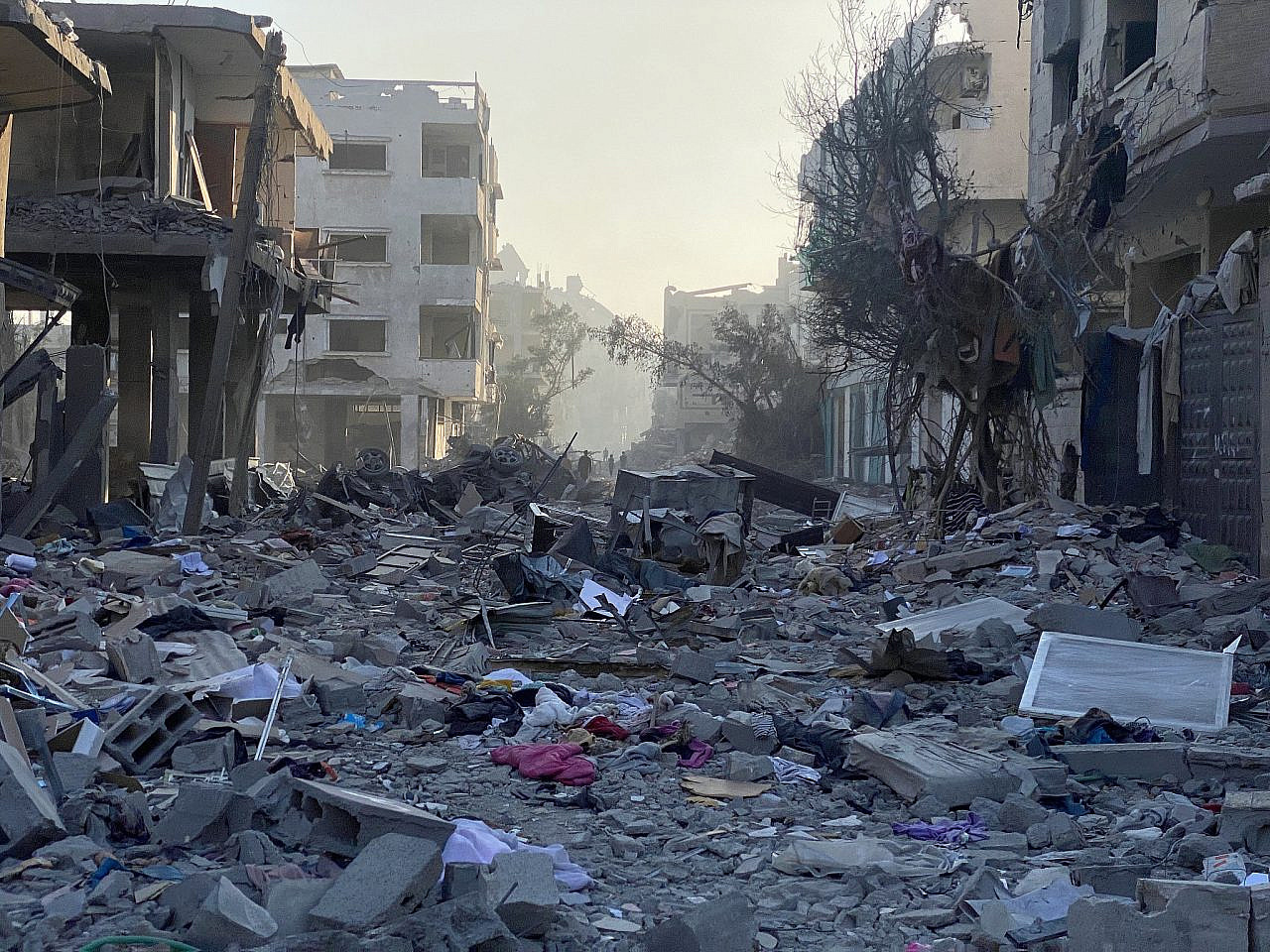 Rubble and debris fills the streets of Al-Sabra, Gaza City. (Ahmed Ahmed) Rubble and debris fills the streets of Al-Sabra, Gaza City. (Ahmed Ahmed)