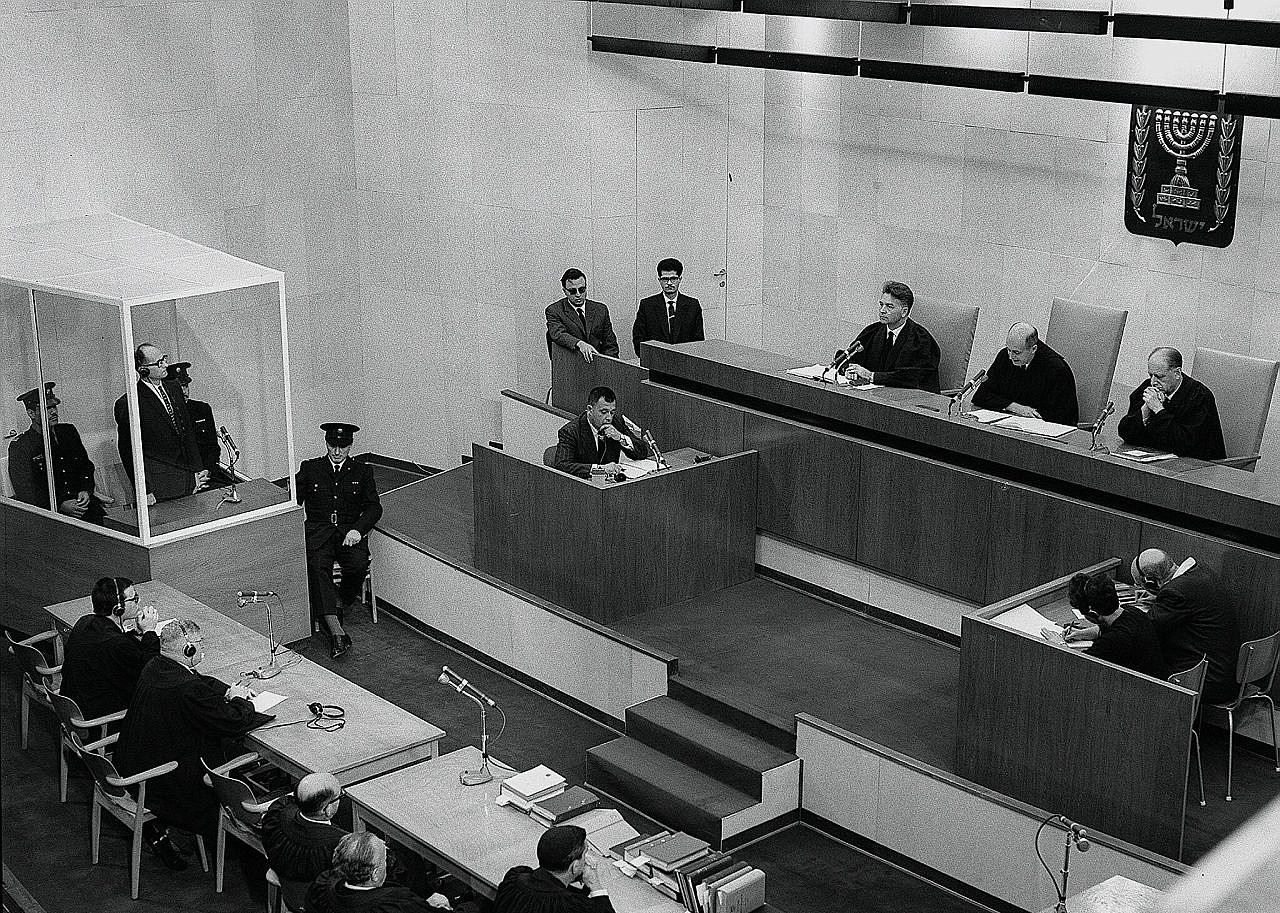 Nazi war criminal Adolf Eichmann is sentenced to death by an Israeli court. (GPO/Public domain) Nazi war criminal Adolf Eichmann is sentenced to death by an Israeli court. (GPO/Public domain)