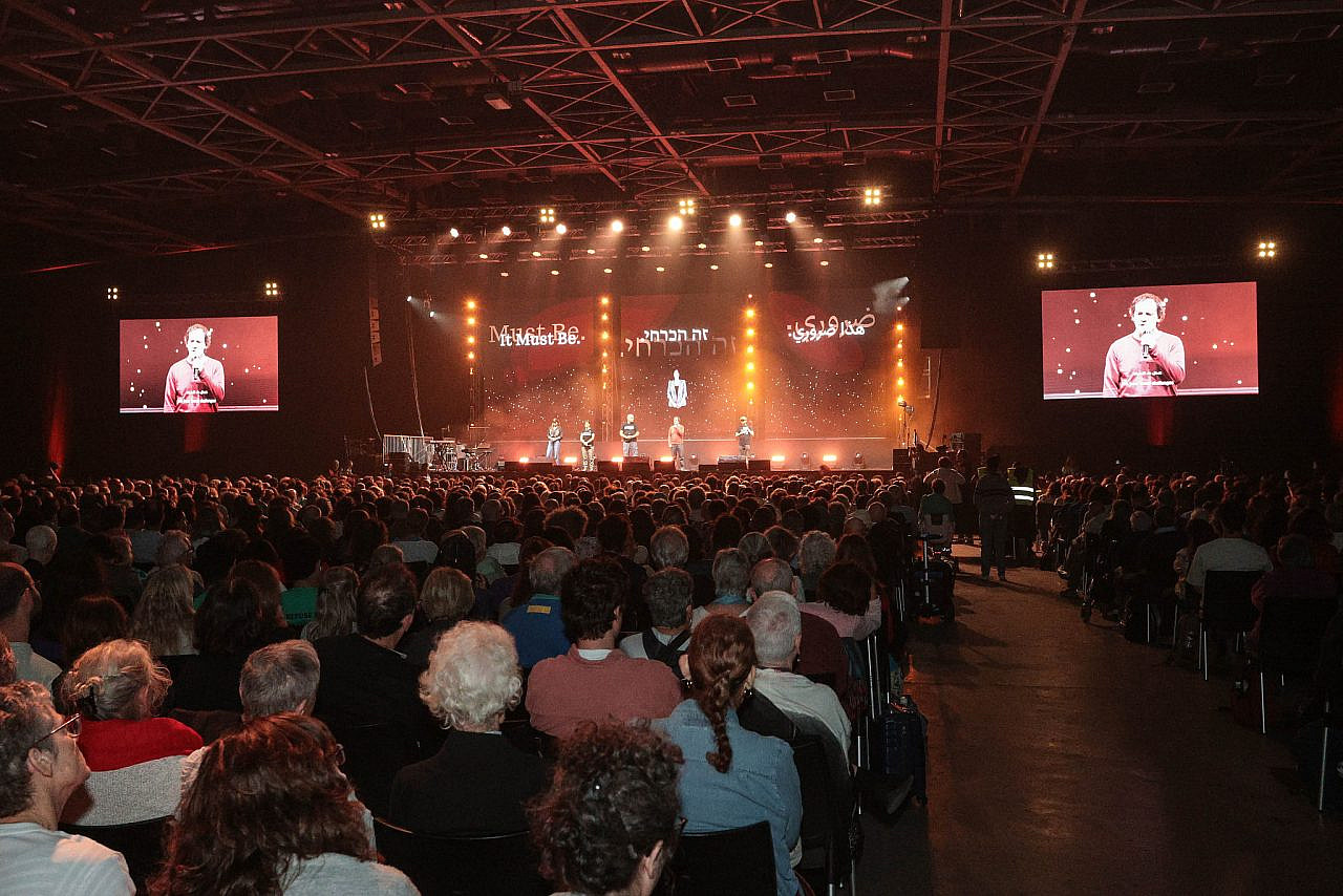 Attendees at The People’s Peace Summit in Tel Aviv, April 30, 2026. (Ofer Amram, Sal Productions) Attendees at The People's Peace Summit in Tel Aviv, April 30, 2026. (Ofer Amram, Sal Productions)