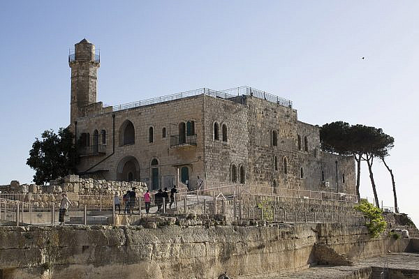 Samuel's Tomb in the Palestinian village of Nabi Samwil, occupied West Bank, April 28, 2014. (Keren Manor/Activestills)