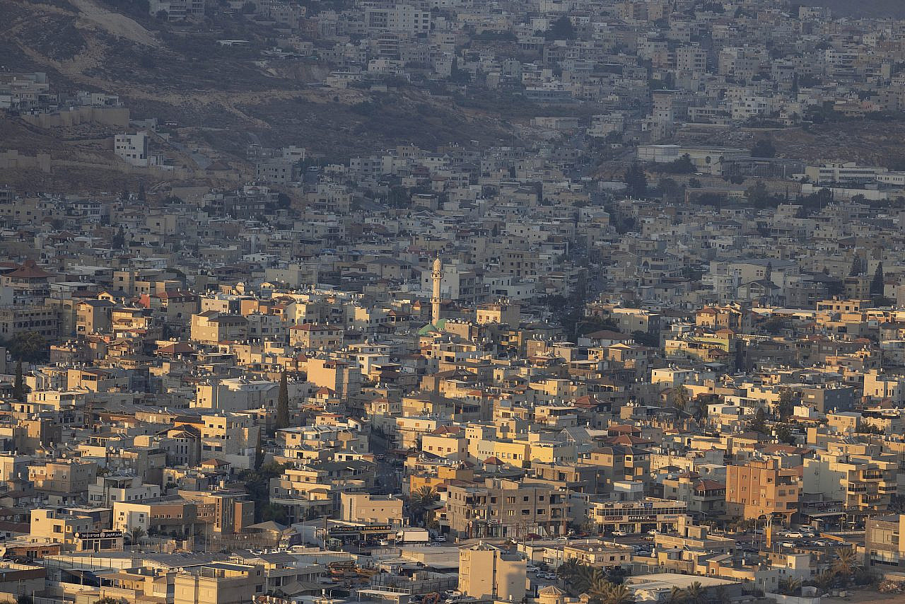 A view over the Palestinian town of Majd Al-Krum in the Galilee, northern Israel, September 13, 2026. (Oren Ziv)
