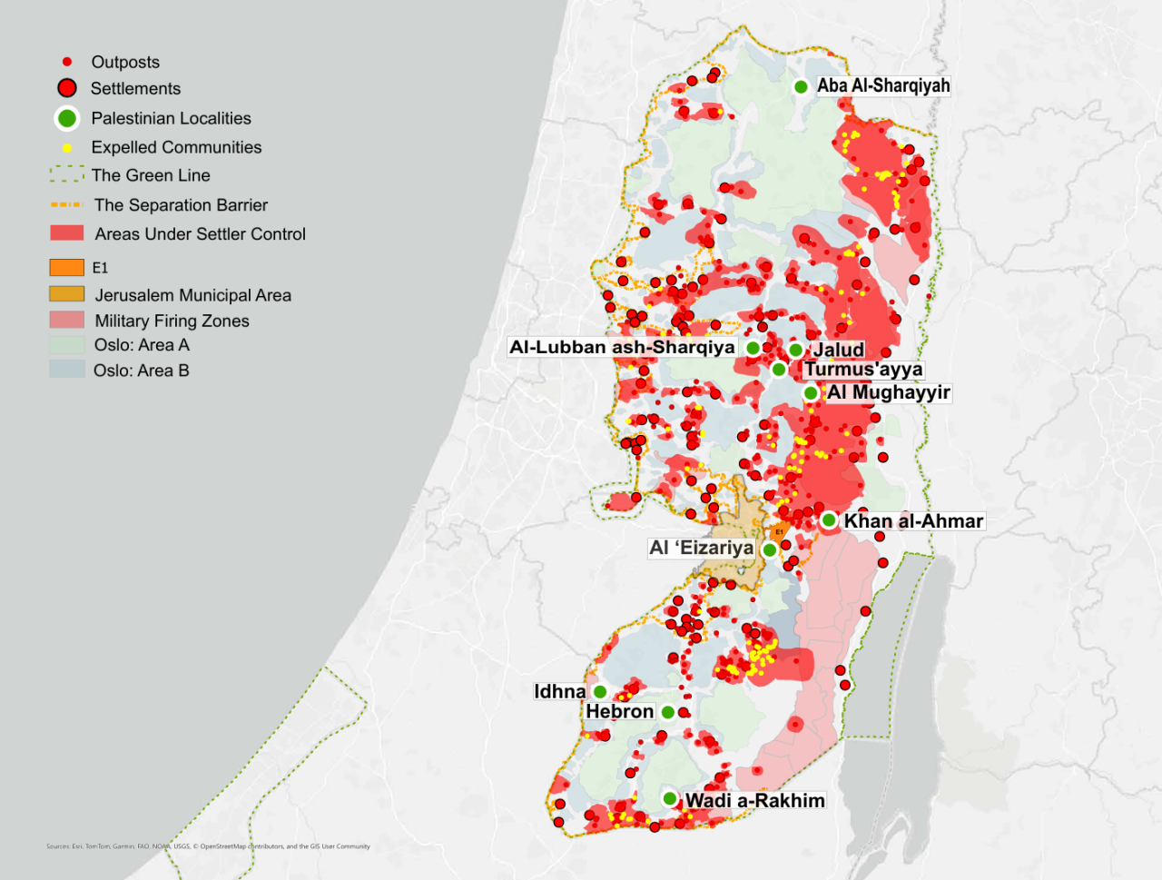 A map showing how Israel's outgoing government remade the West Bank. (Ariel Caine)